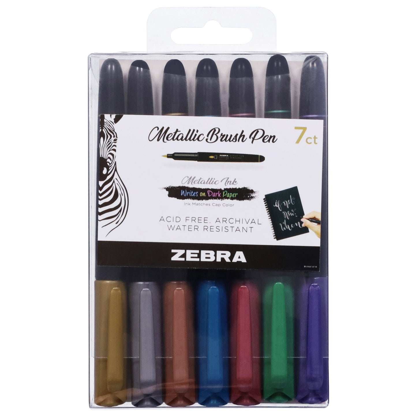 Zebra Metallic Brush Pens - Assorted Ink