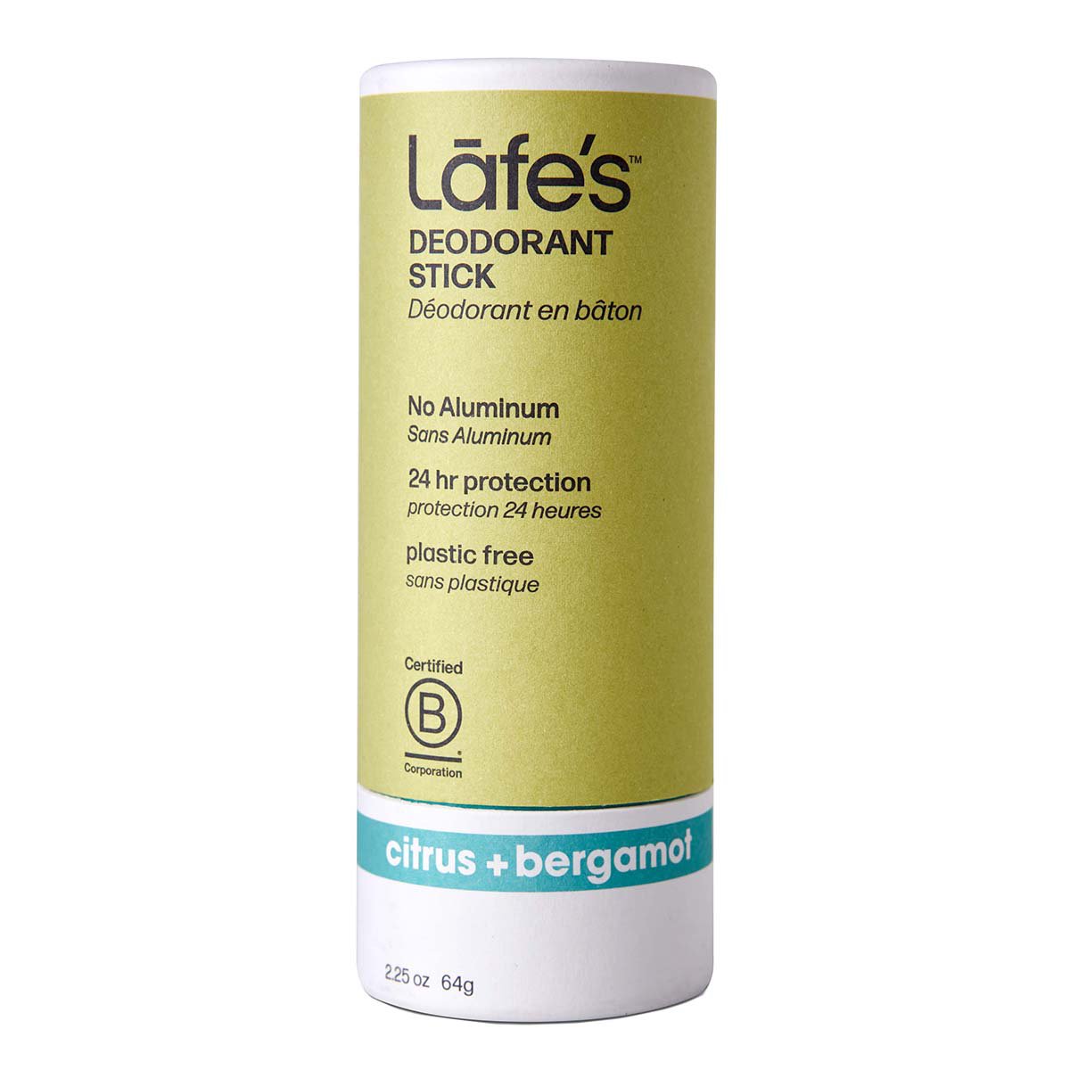 Lafe's Deodorant Stick - Citrus + Bergamot