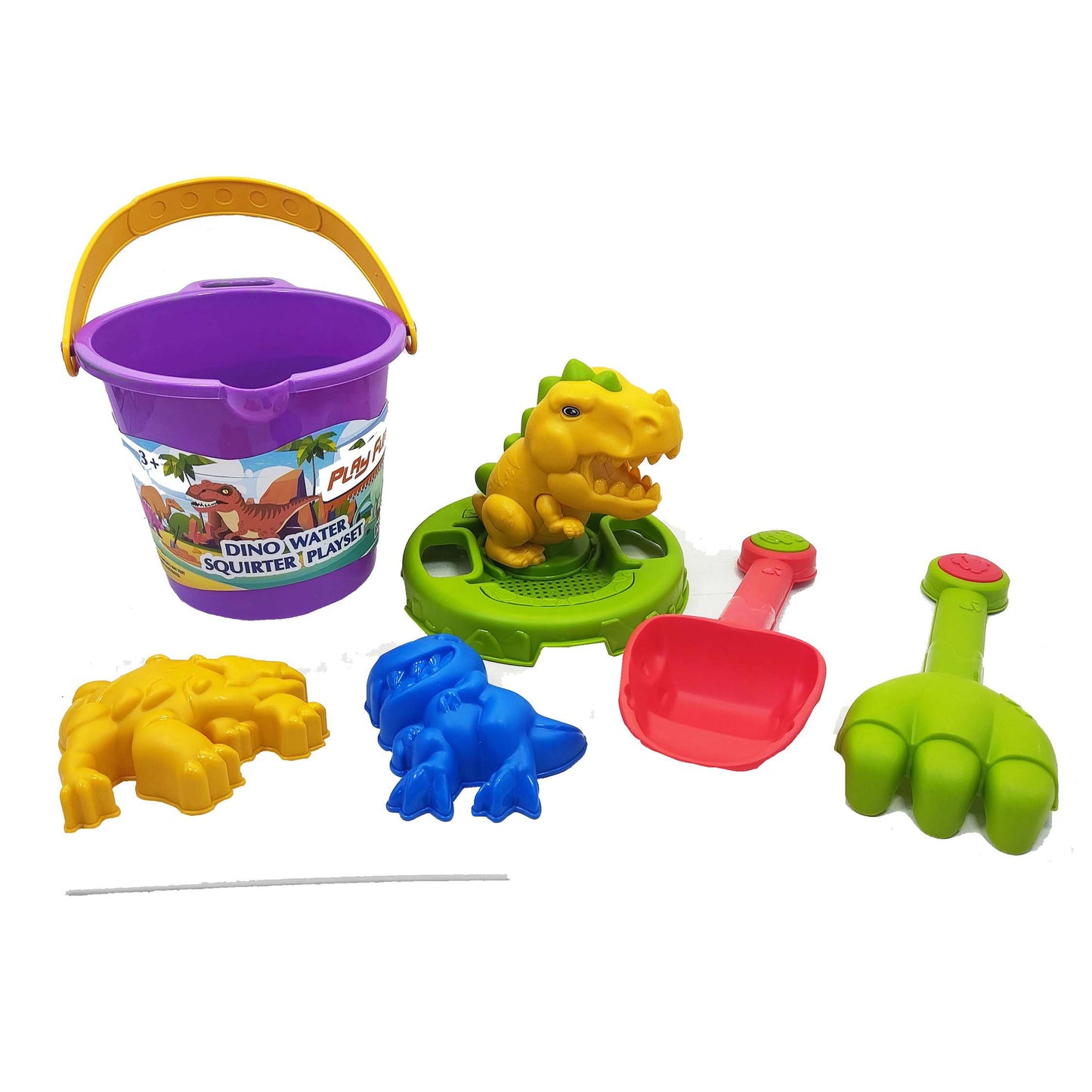 Play Fun Dino Water Squirter Bucket Playset