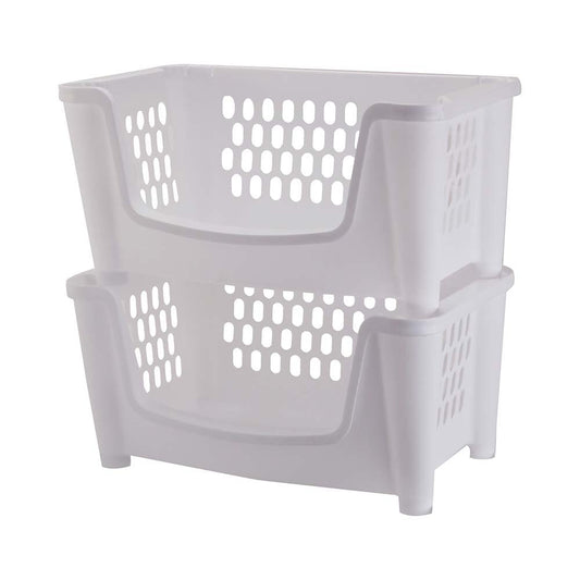 Starplast Stacking Bin - White