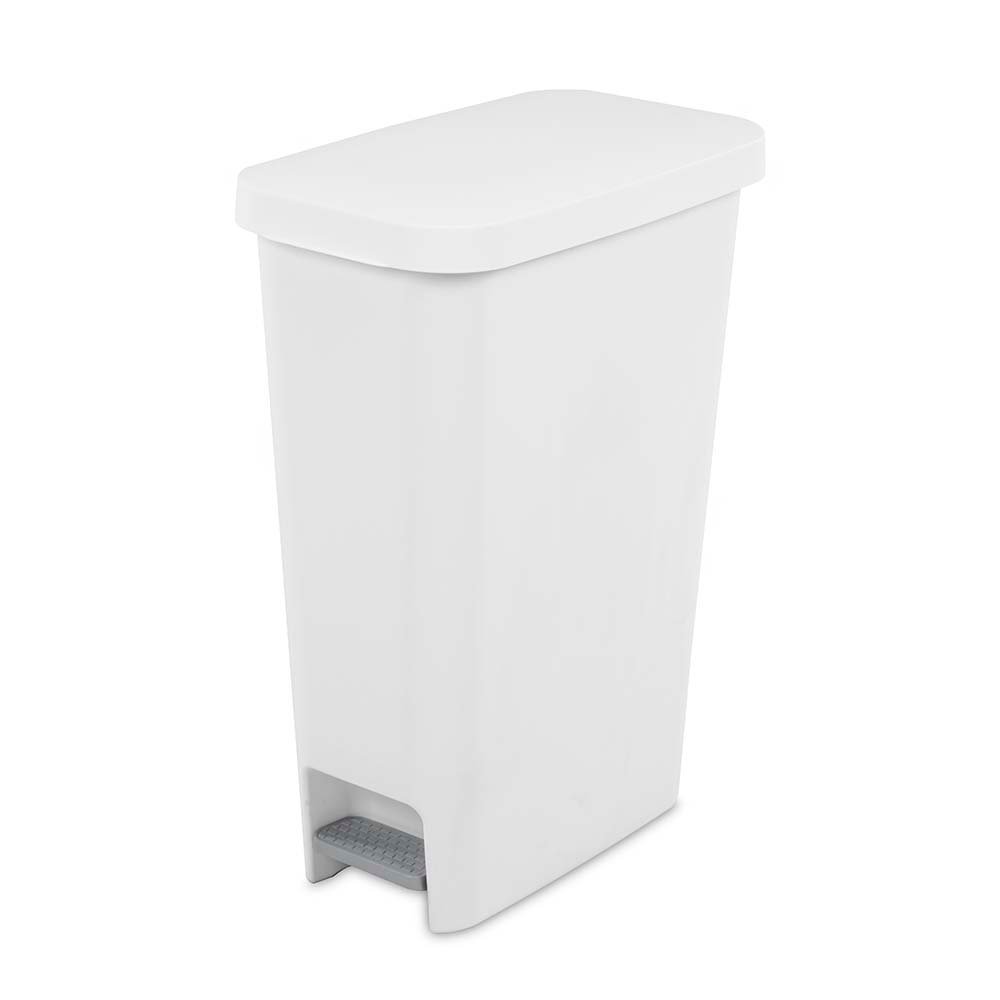 Sterilite Slim StepOn Wastebasket - White