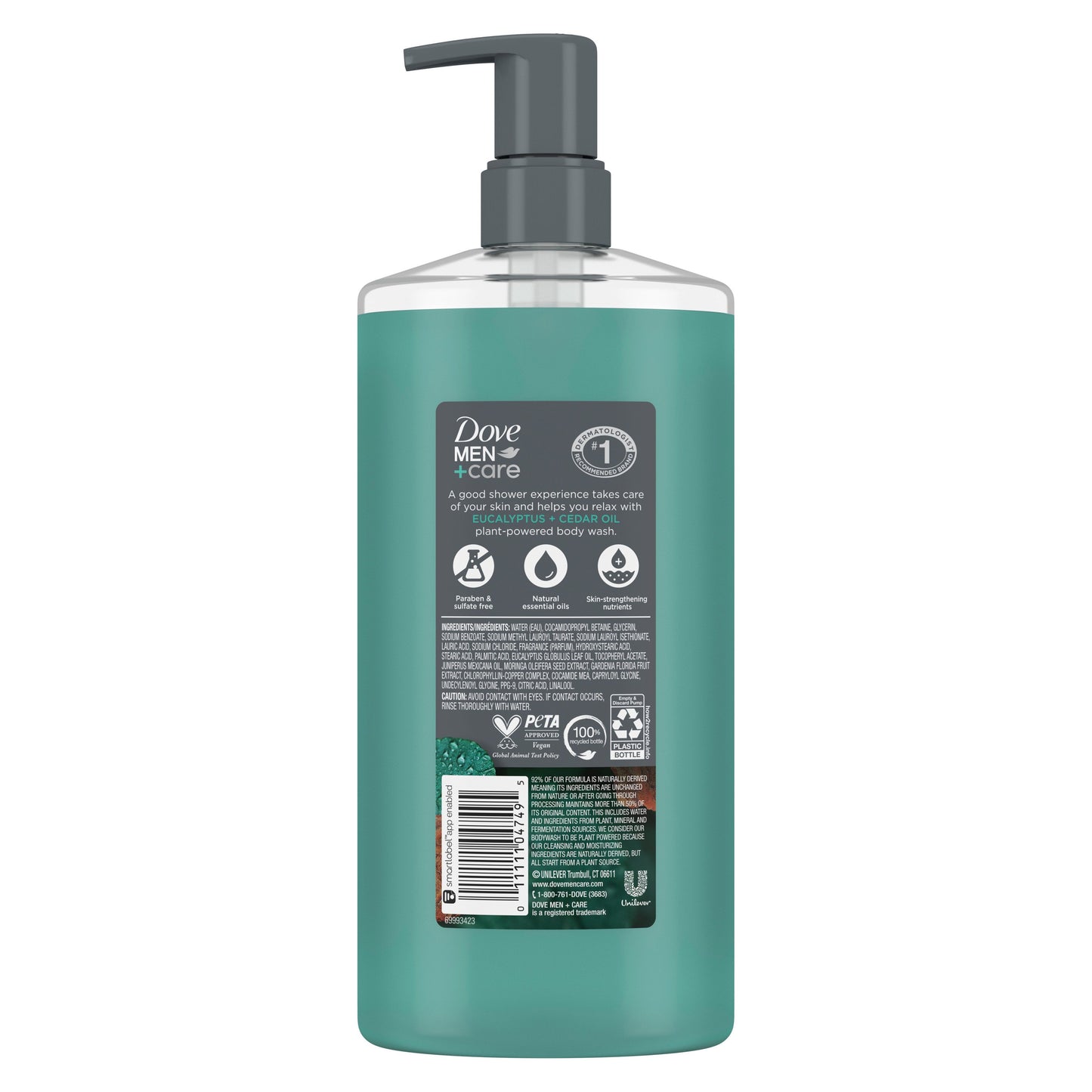 Dove Men+Care Care Relax Pump Body Wash - Eucalyptus + Cedar Oil
