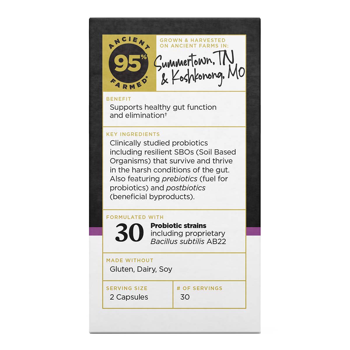 Ancient Nutrition Regenerative Organic Women's Extra Strength Probiotics Capsules