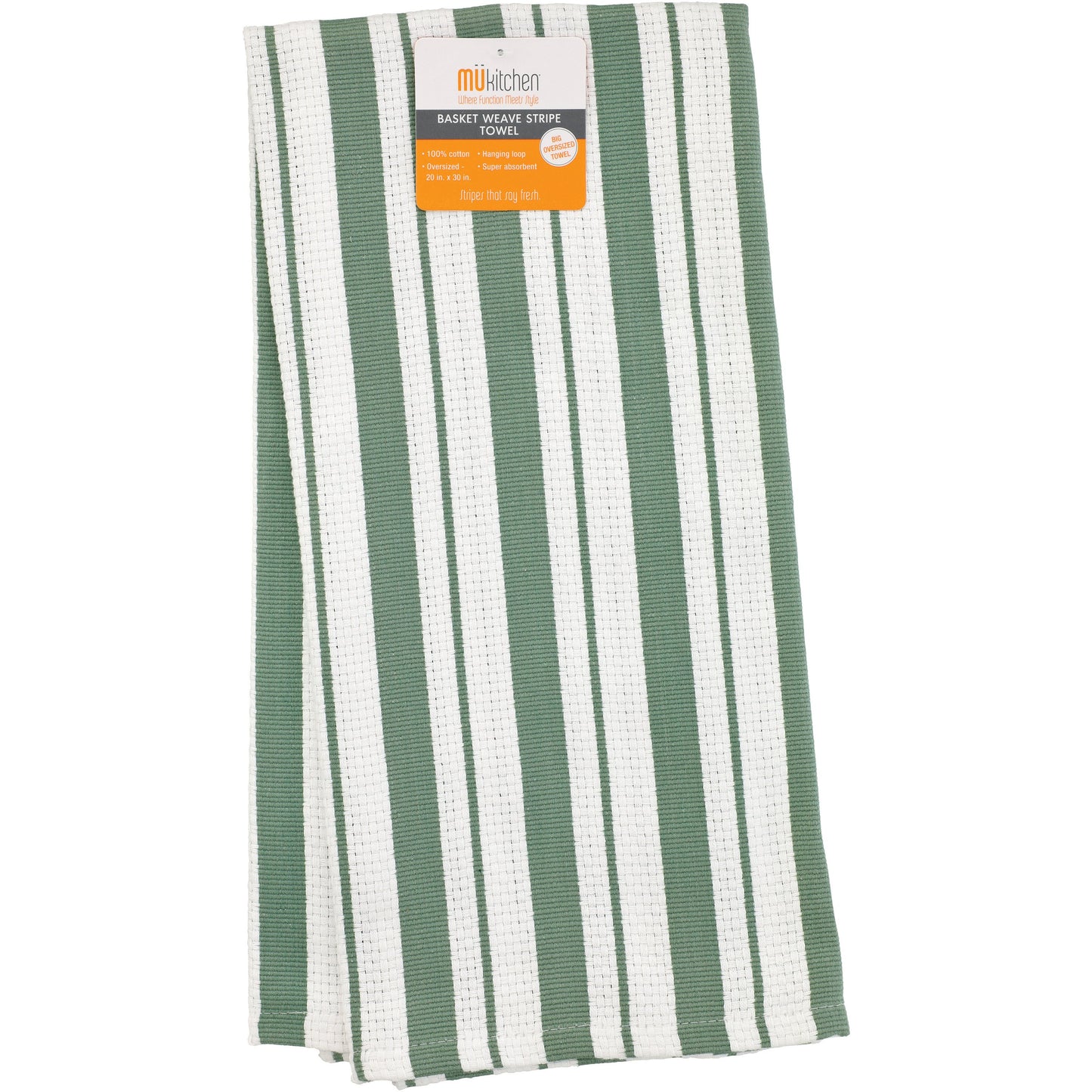 MU Kitchen Basket Weave Kitchen Towel - Hedge