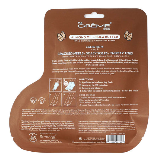 The Crème Shop Moisture Repair Foot Mask - Almond Oil & Shea Butter