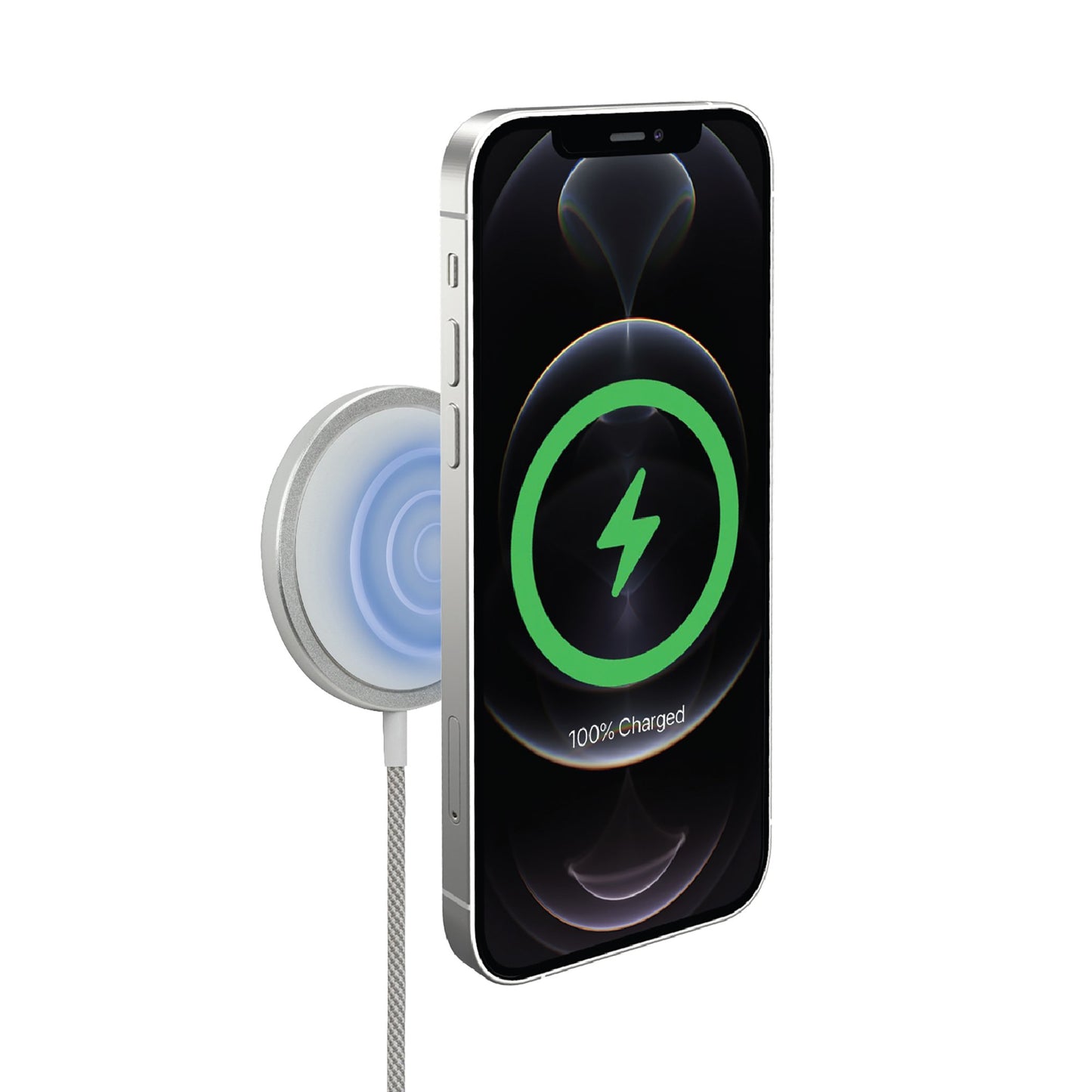 iHome MagPuck Magnetic Wireless Charger - White