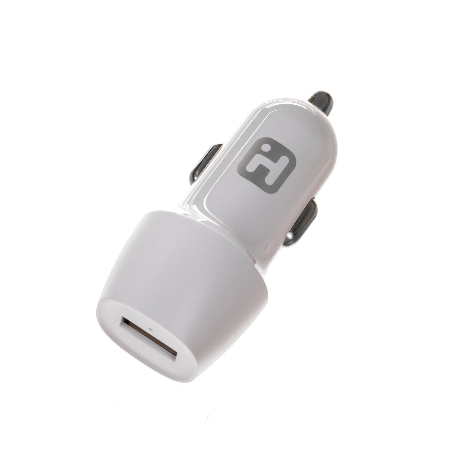 iHome Lightning to USB-A Cable with Car Charger - White