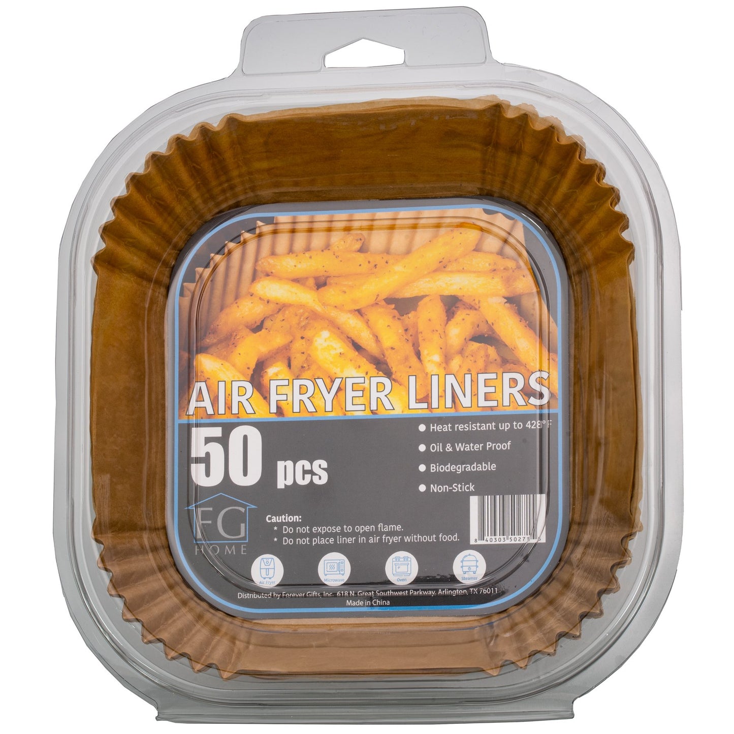 FG Square Air Fryer Liners, 50 Ct