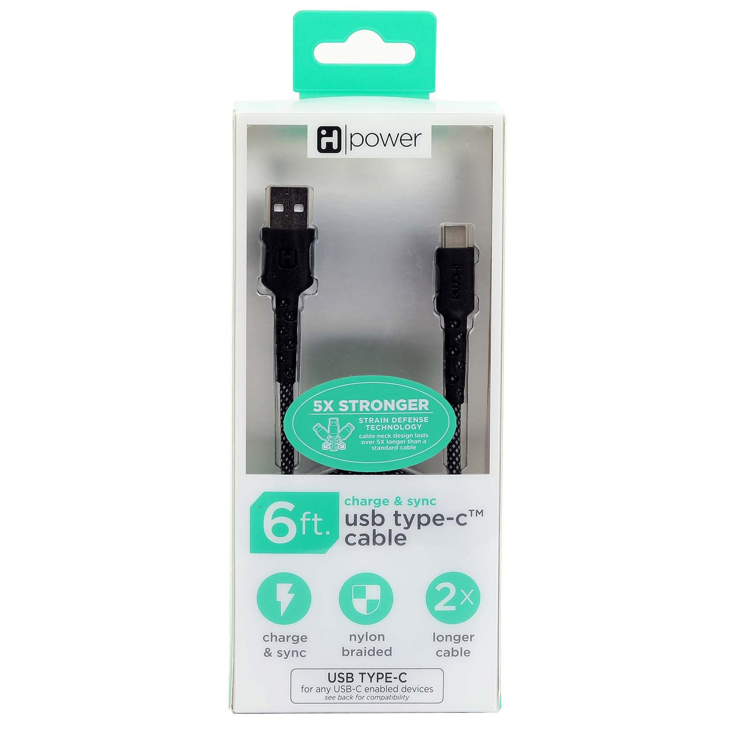 iHome USB-C to USB-A Charging Cable - Black