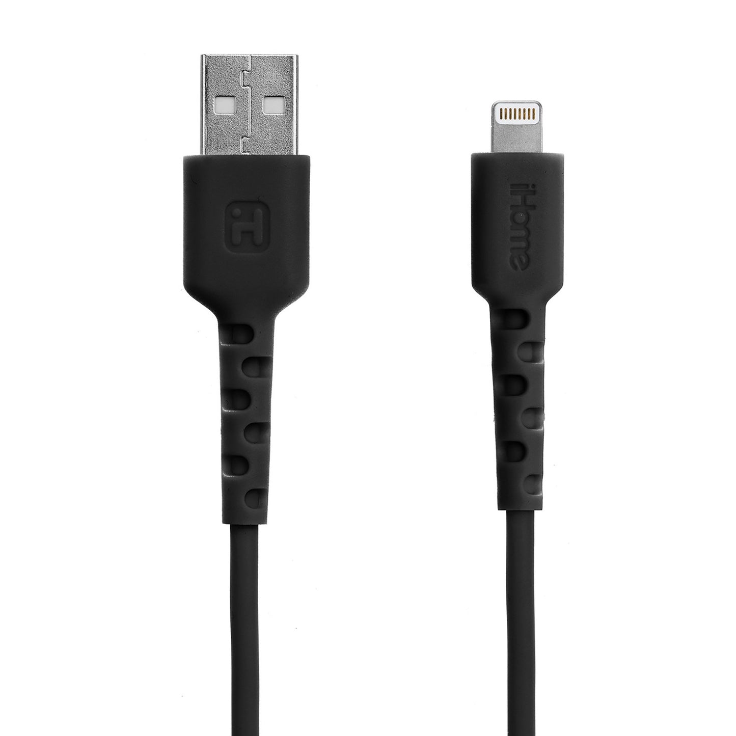 iHome Lightning to USB-A Cable with Wall Charger - Black