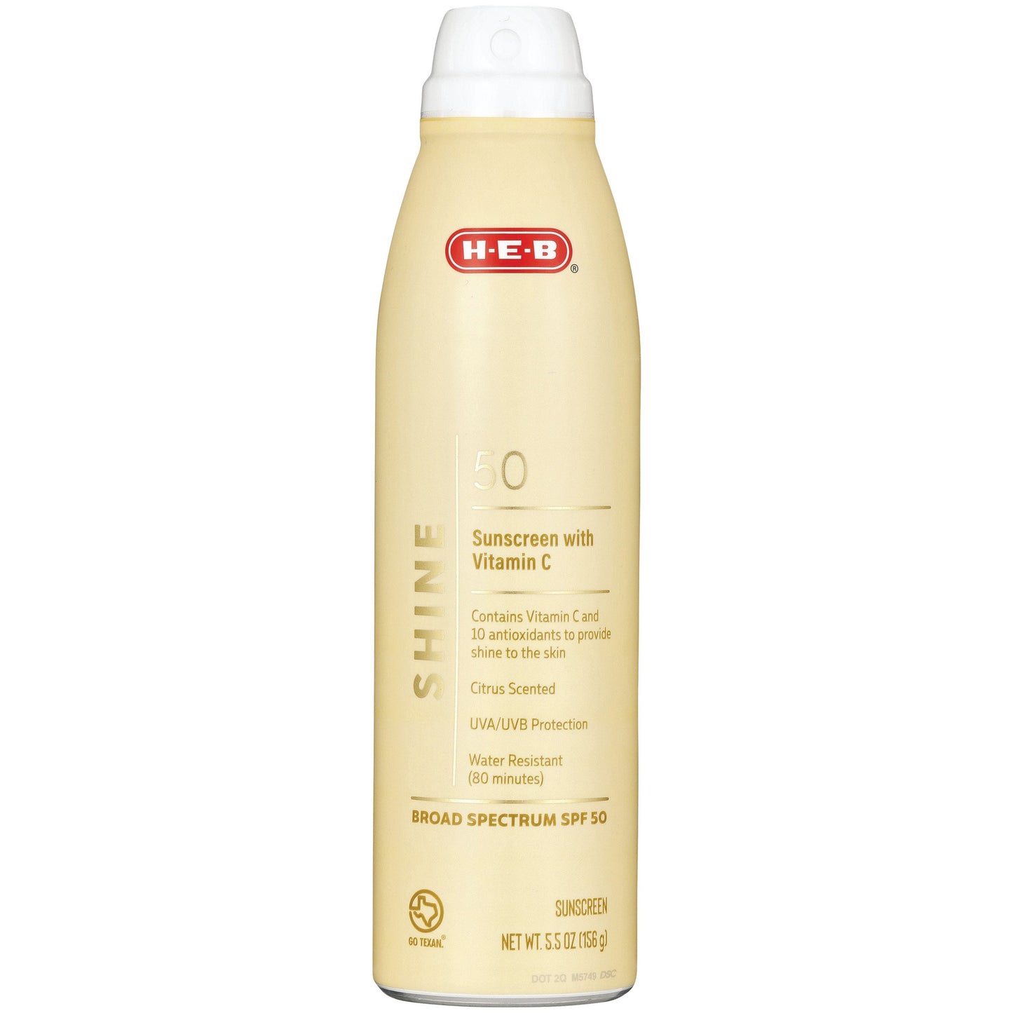 H-E-B Shine Oxybenzone Free Sunscreen Spray – SPF 50