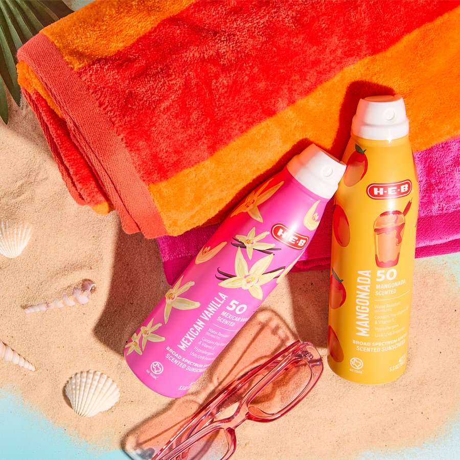 H-E-B Oxybenzone Free Mexican Vanilla Sunscreen Spray – SPF 50