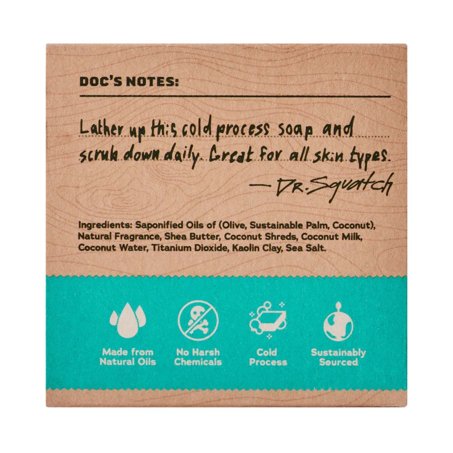 Dr. Squatch Men's Natural Soap - Coconut Castaway