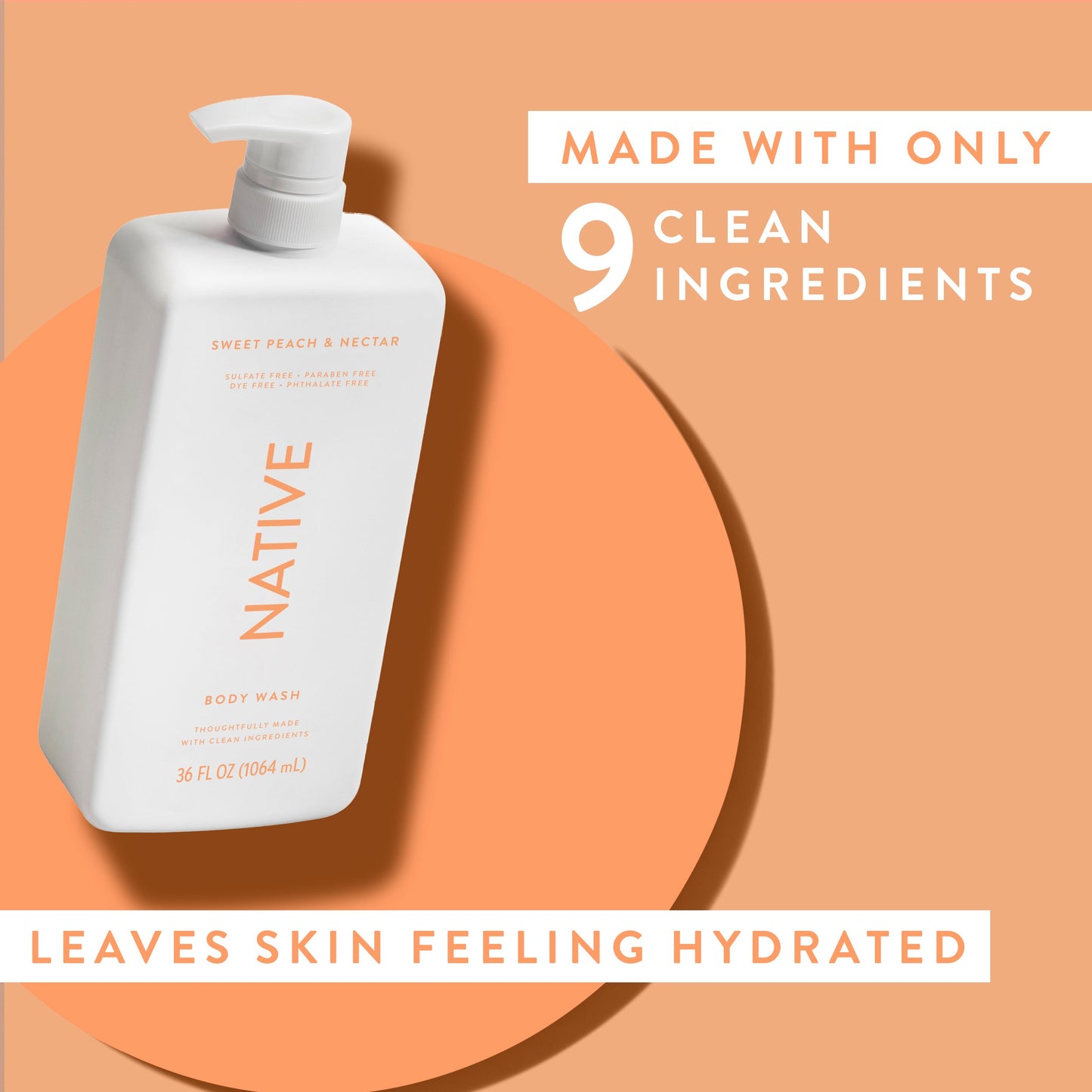 Native Body Wash - Sweet Peach & Nectar