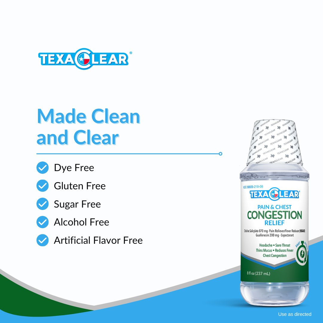 TexaClear Pain & Chest Congestion Relief