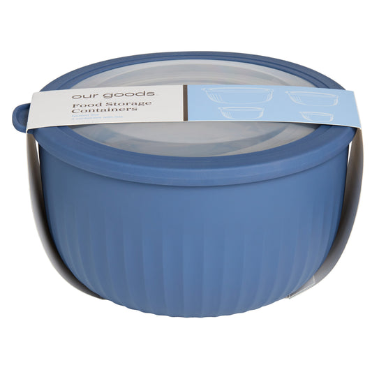 our goods Round Food Containers Set - Blue