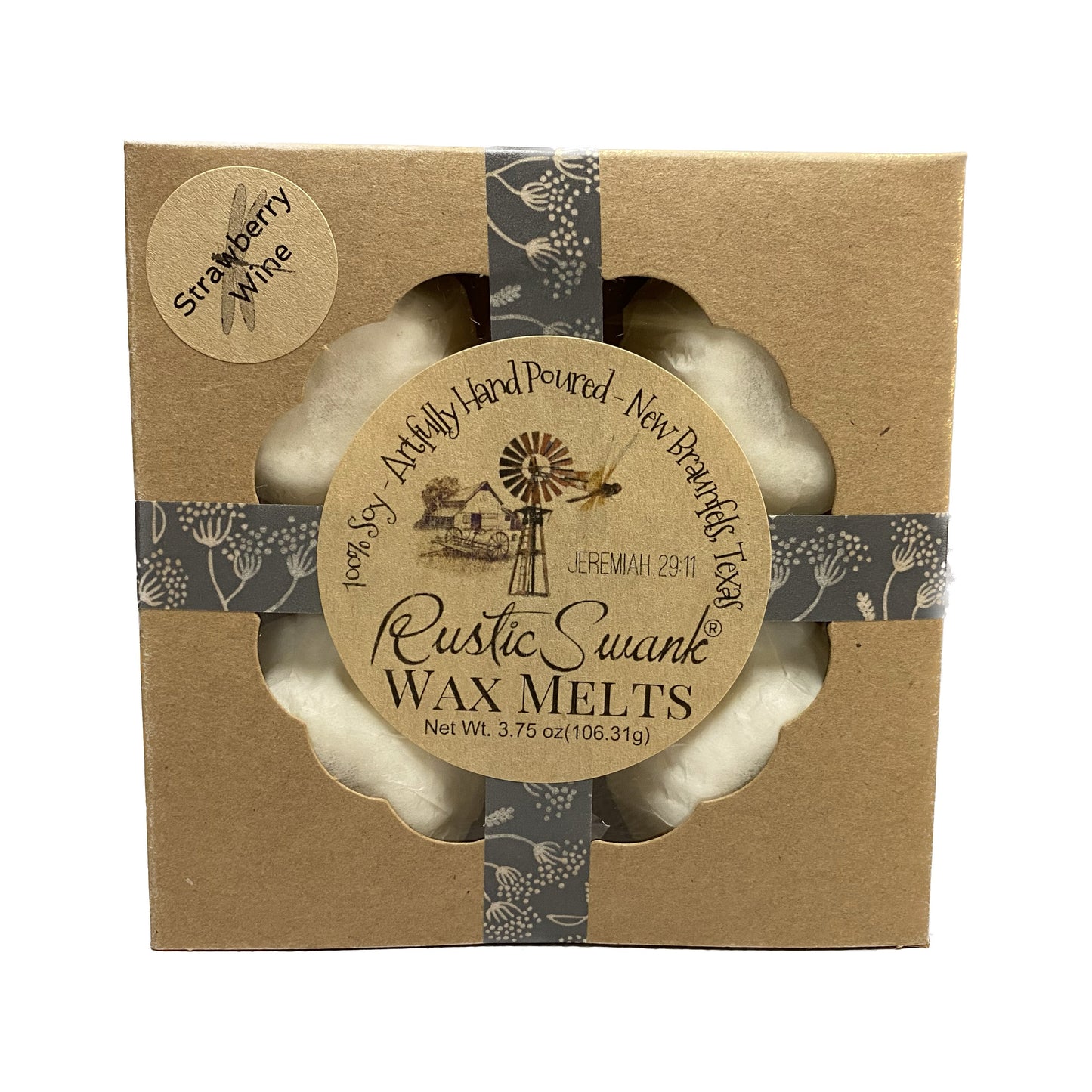 Texas Proud Rustic Swank Strawberry Wine Wax Melts, 5 ct