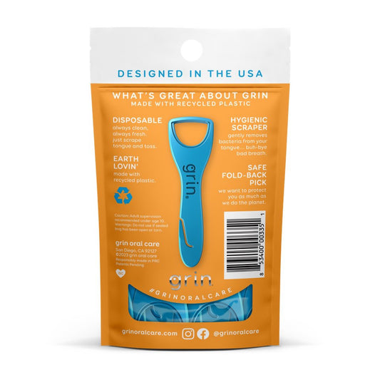 Grin Travel Pack Disposable Tongue Cleaner Scraper