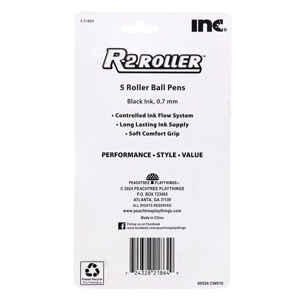 Inc R2 0.7mm Rollerball Pens - Black Ink
