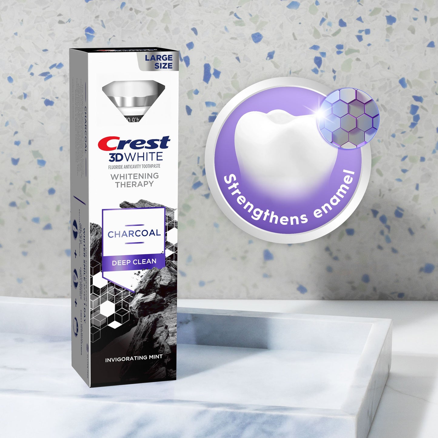 Crest 3D White Whitening Therapy Charcoal Toothpaste - Deep Clean, 2 pk