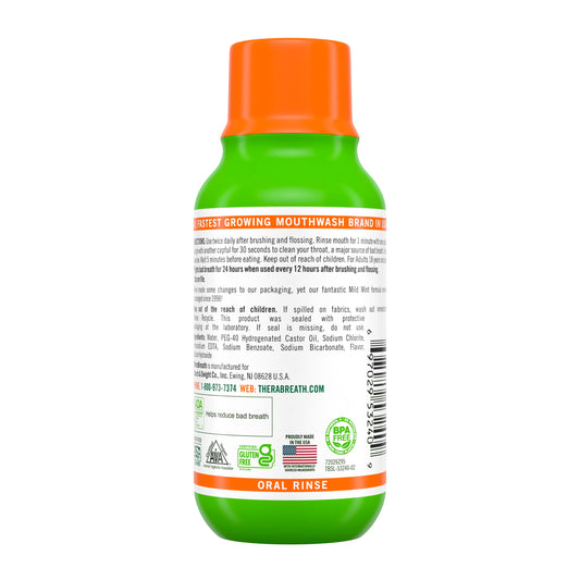 TheraBreath Travel Size Fresh Breath Oral Rinse - Mild Mint