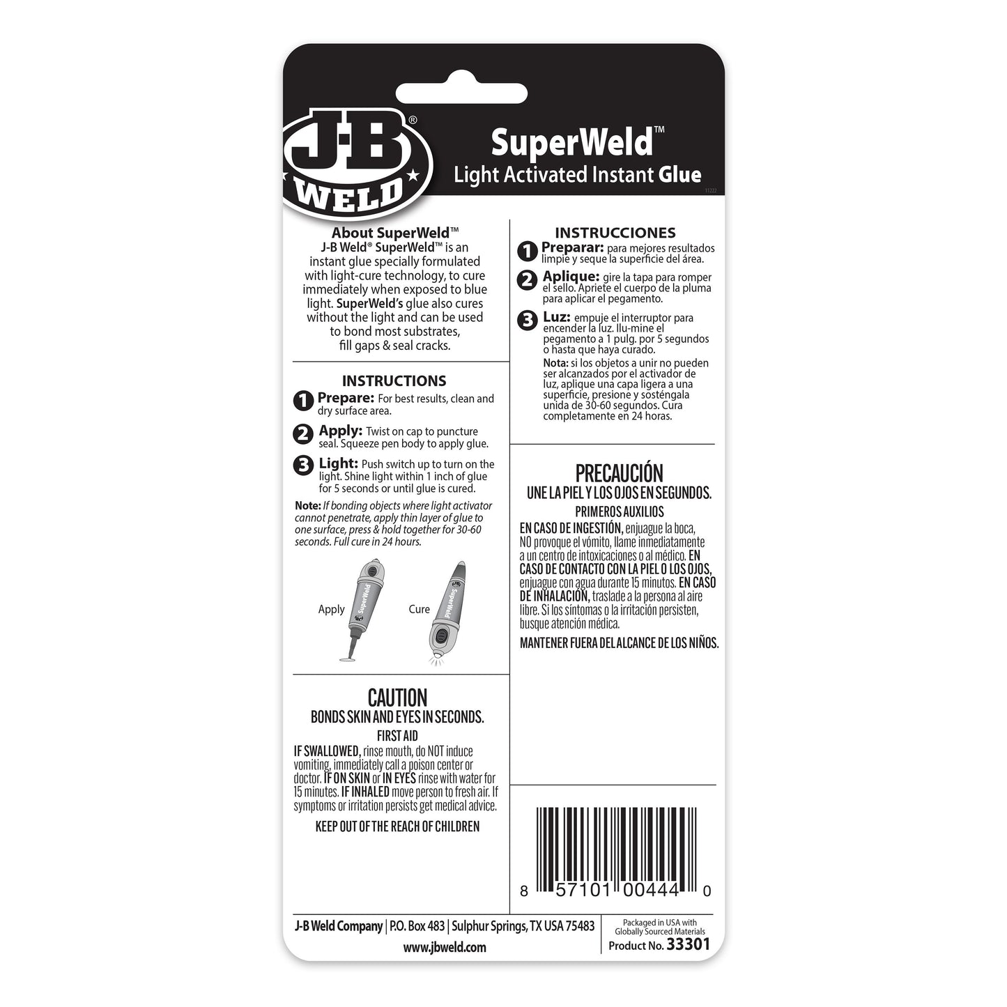 J-B Weld SuperWeld Light Activated Instant Glue