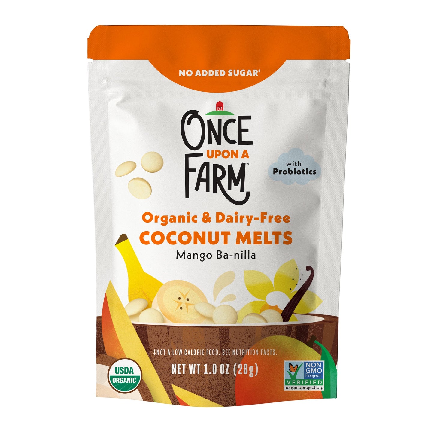 Once Upon a Farm Organic Dairy Free Coconut Melts - Mango Ba-nilla
