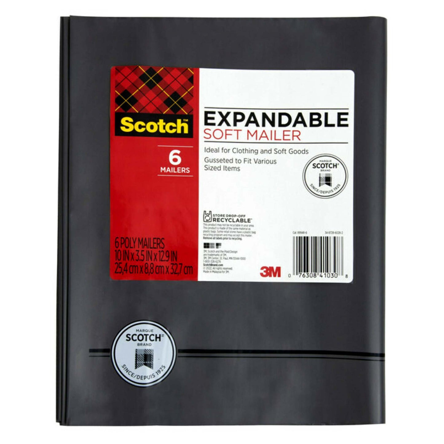 Scotch Expandible Soft Mailers, 6 Ct