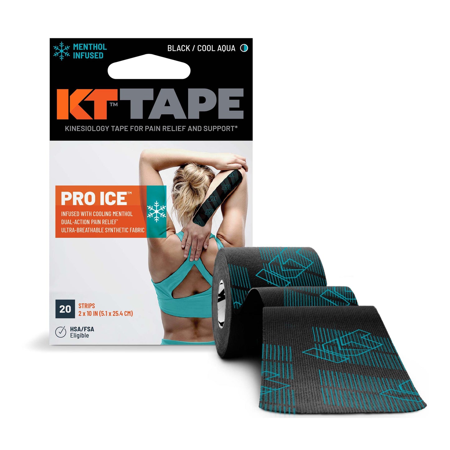 KT Tape Pro Ice Strips - Black
