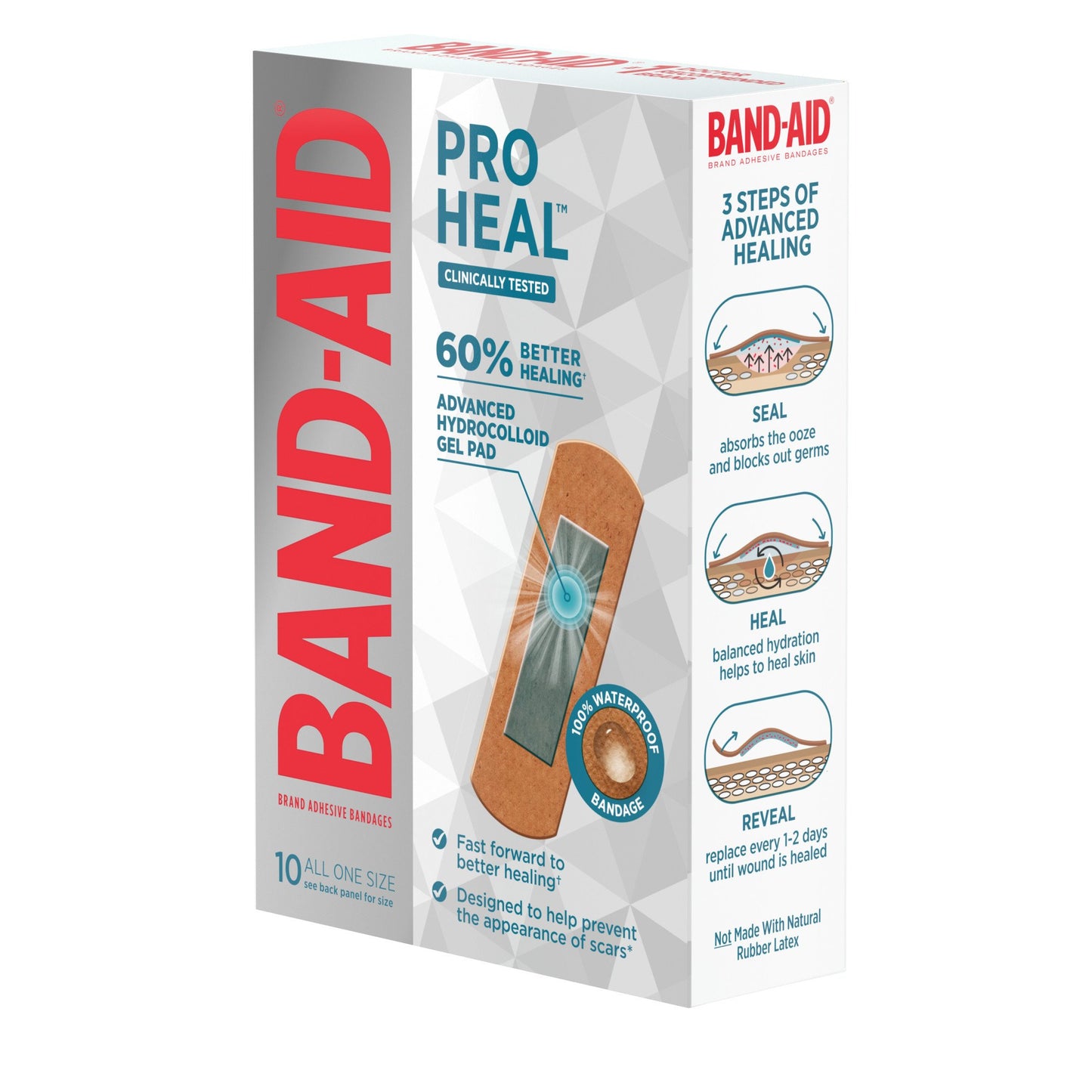 Band-Aid Pro Heal Bandages + Hydrocolloid Pad - All One Size