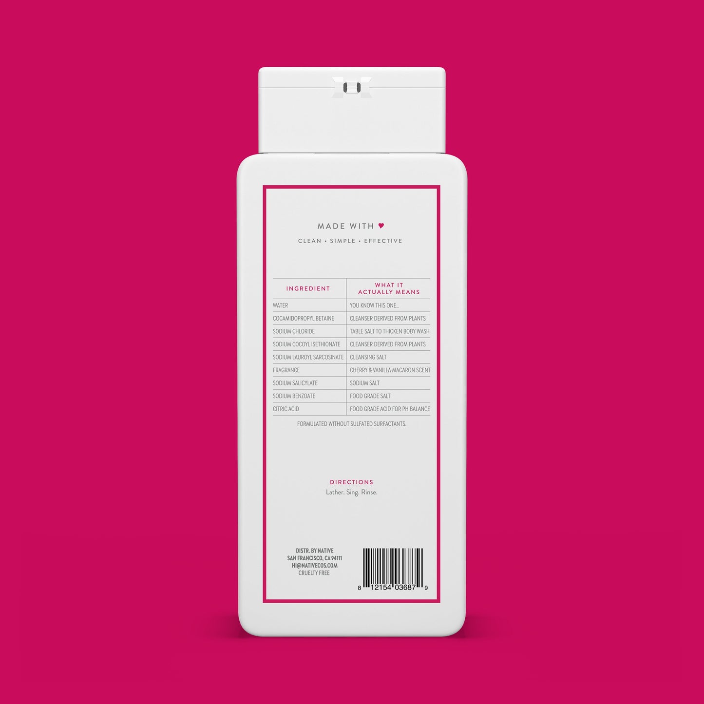 Native Body Wash - Cherry & Vanilla Macaron