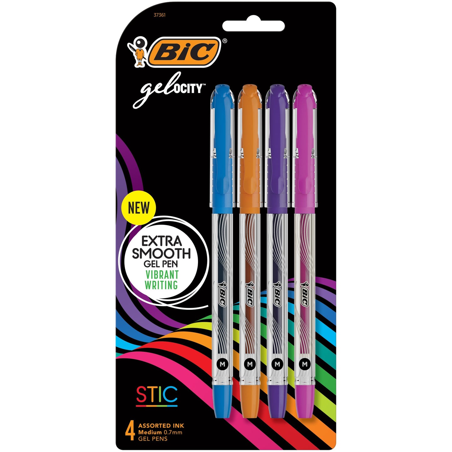 BIC Gel-ocity Stic 0.7mm Fashion Gel Pens - Assorted Ink