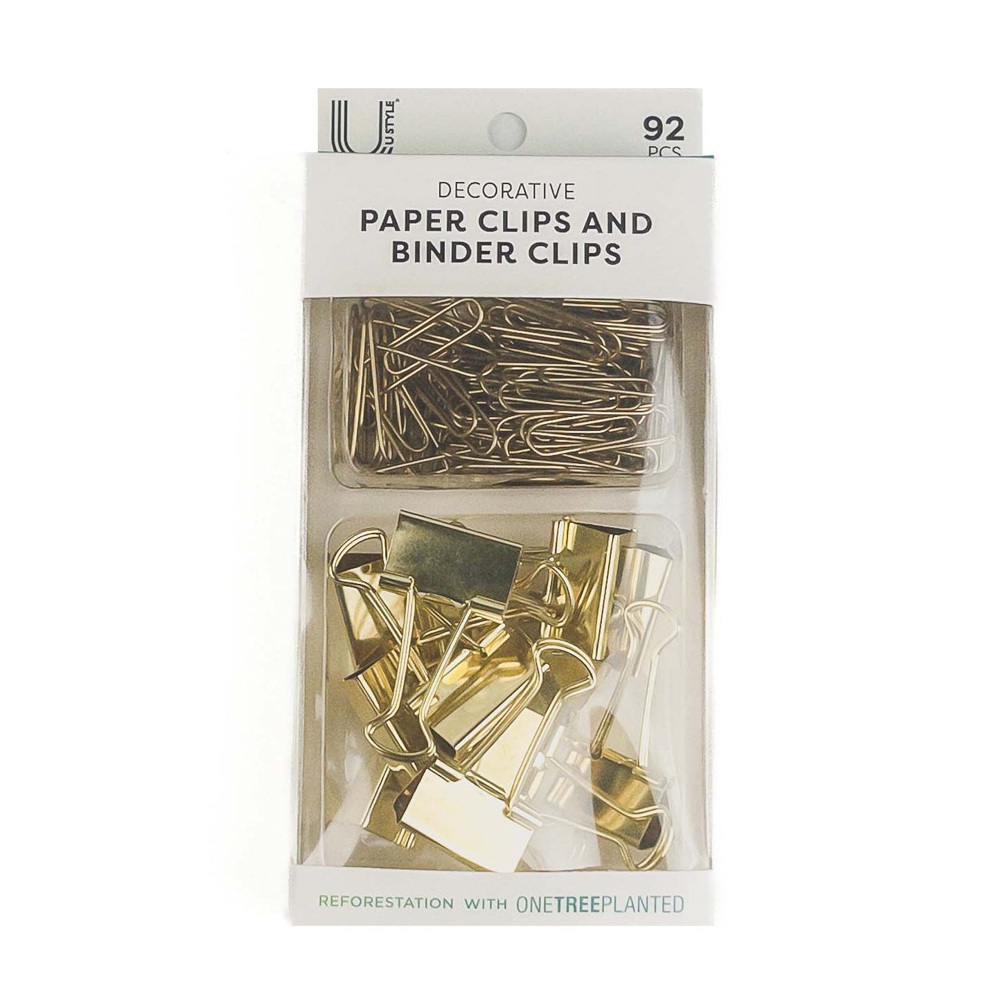 U Style Decorative Paper & Binder Clips - Gold