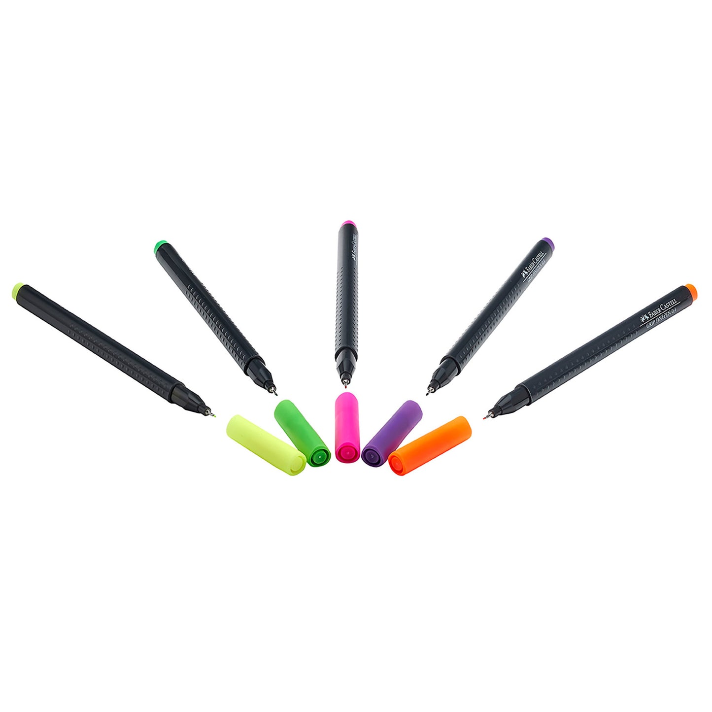 Faber-Castell Neon Grip Fineliner Pens - Assorted Ink