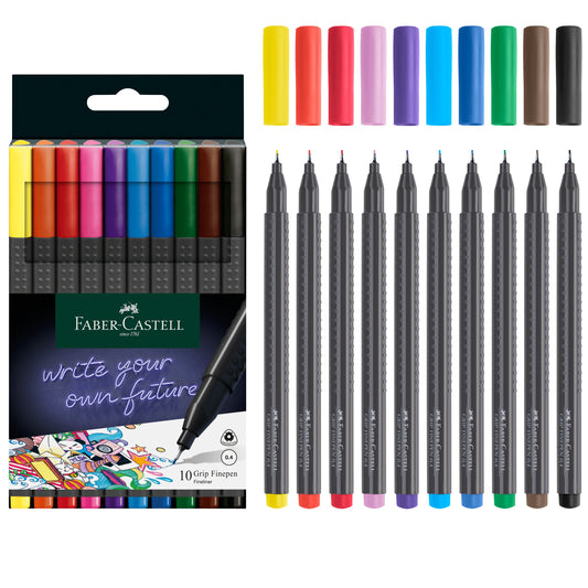 Faber-Castell Grip Fineliner Pens - Assorted Ink