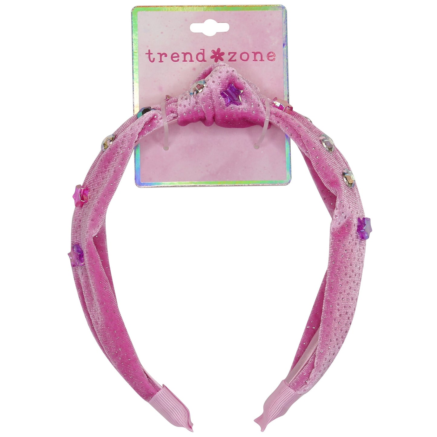 Trend Zone Bejeweled Velvet Knot Top Hair Headband