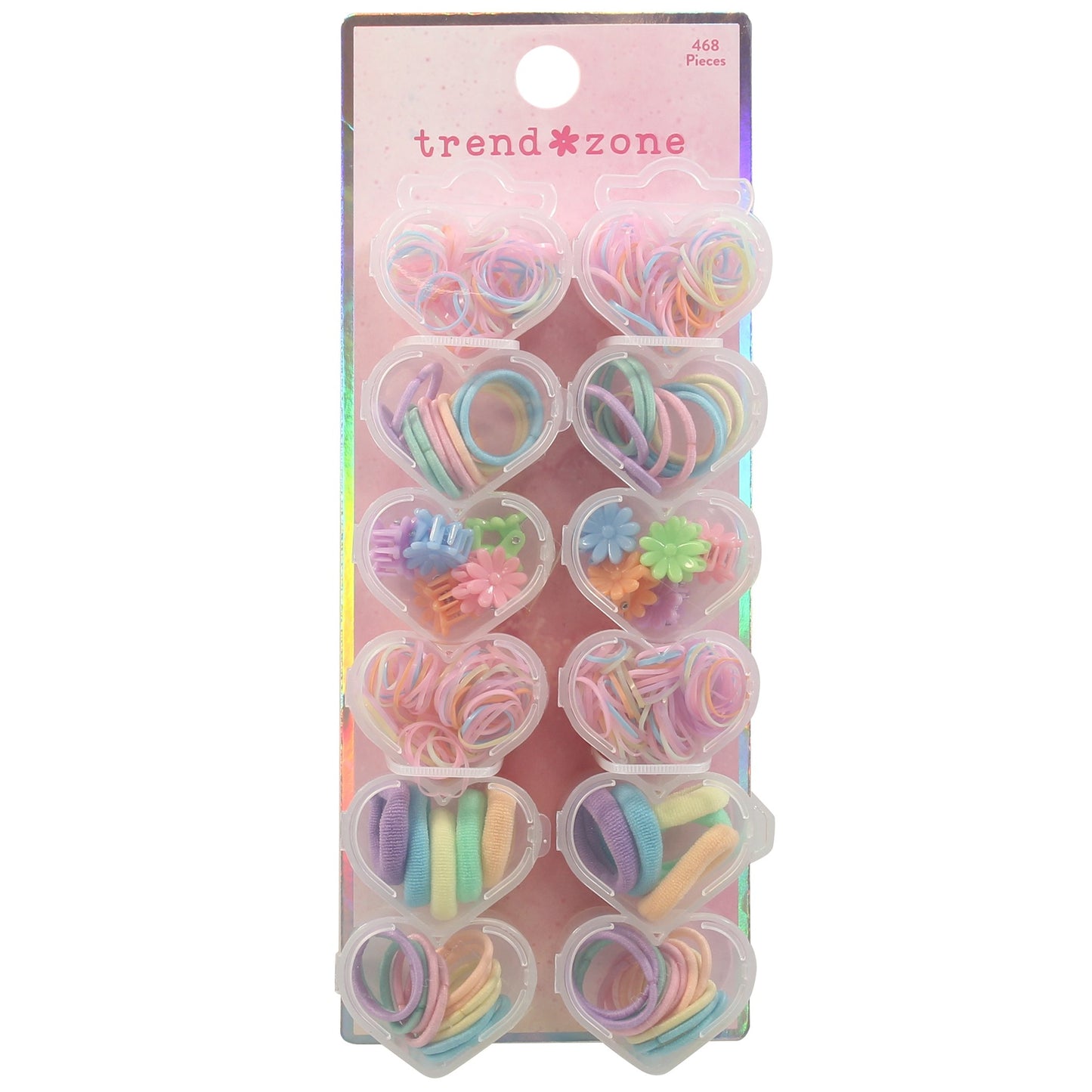 Trend Zone Hair Accessories in Heart Storage Cases