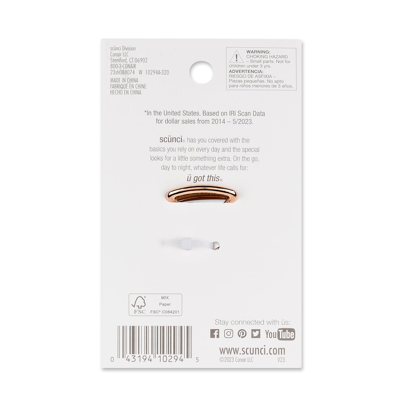 Scunci Stone Claw Clip