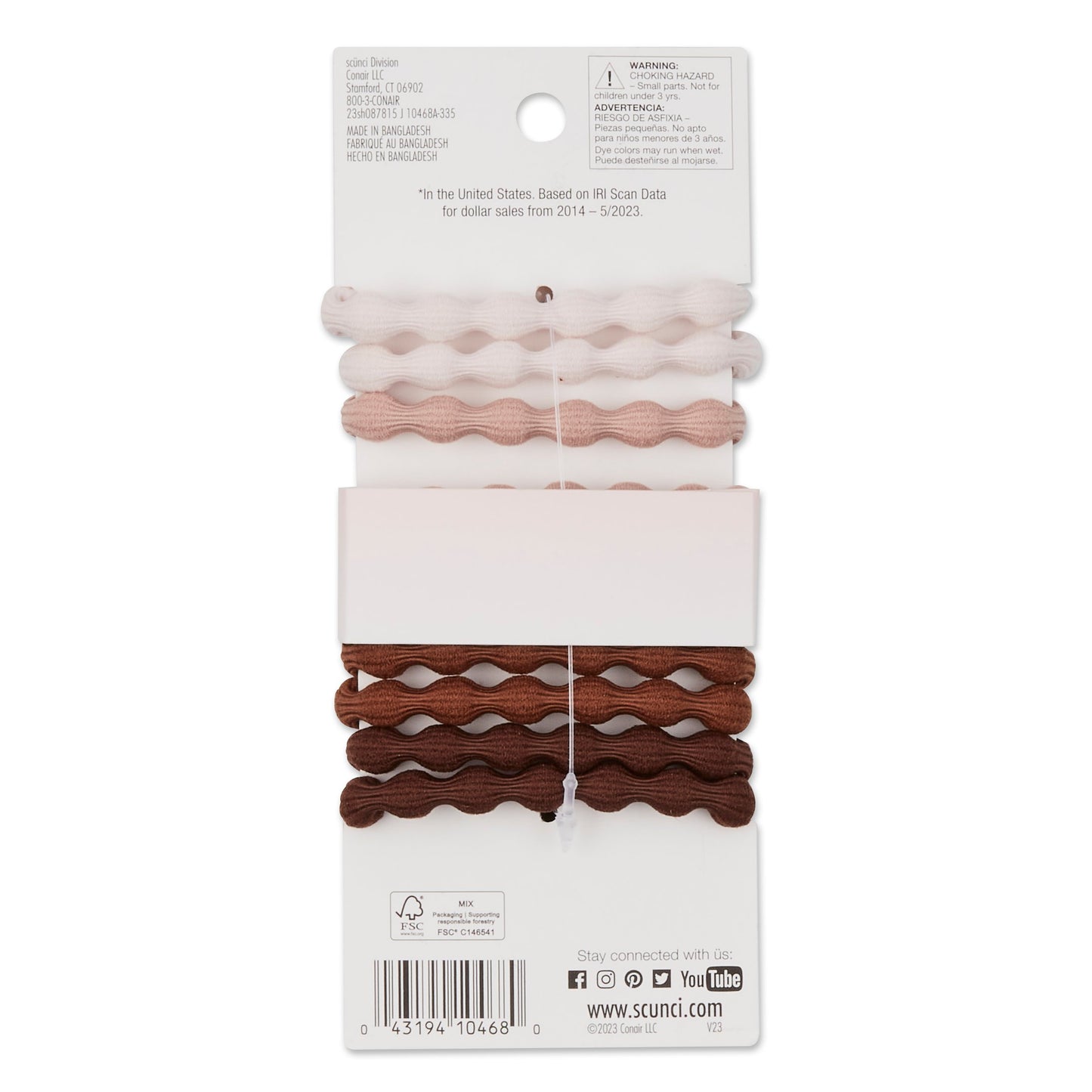 Scunci All Day Strong Hold Bead Hair Ties - Neutral