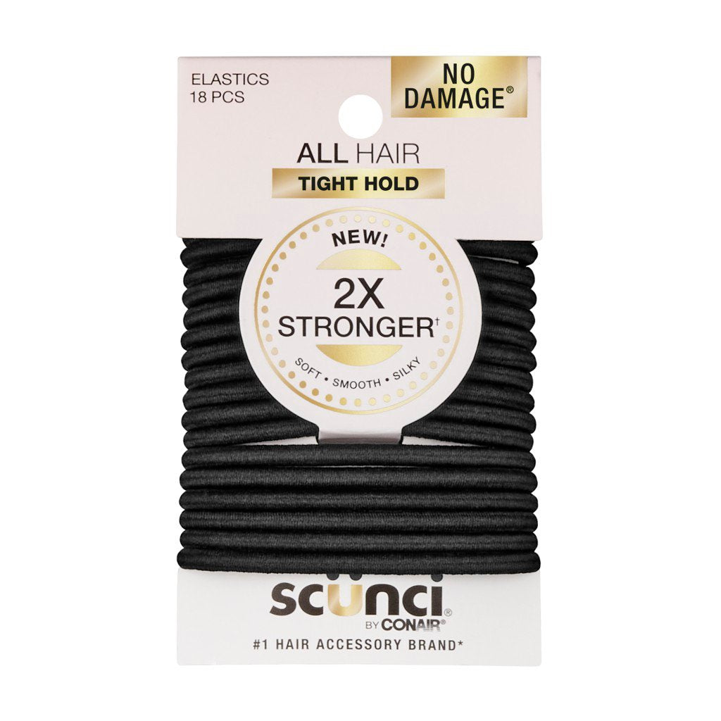 Scunci Tight Hold No Damage Elastic - Black