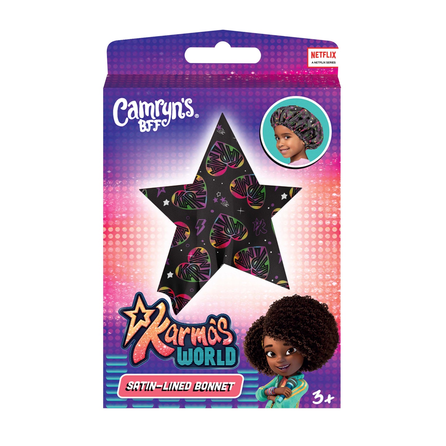 Camryn's BFF Karma's World Satin Lined Bonnet - Black