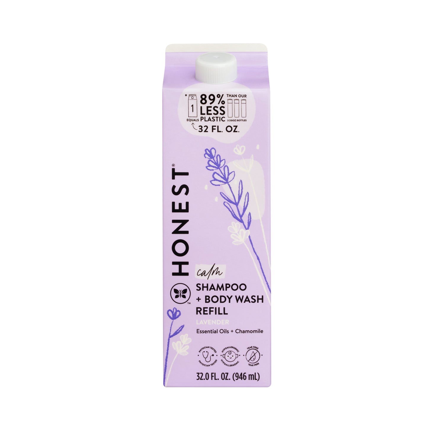 The Honest Company Calm Shampoo + Body Wash Refill - Lavender