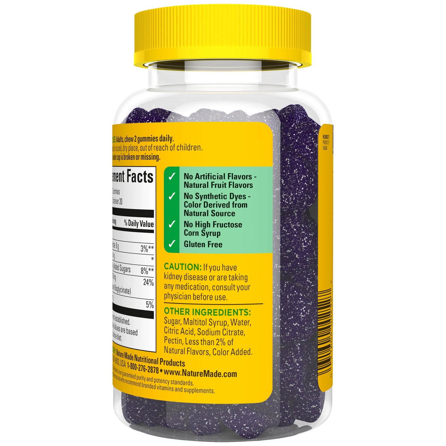 Nature Made High Absorption Magnesium Glycinate Gummies - Mixed Berry
