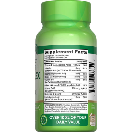 Nature's Truth Complete B-Complex Plus Vitamin C Coated Caplets