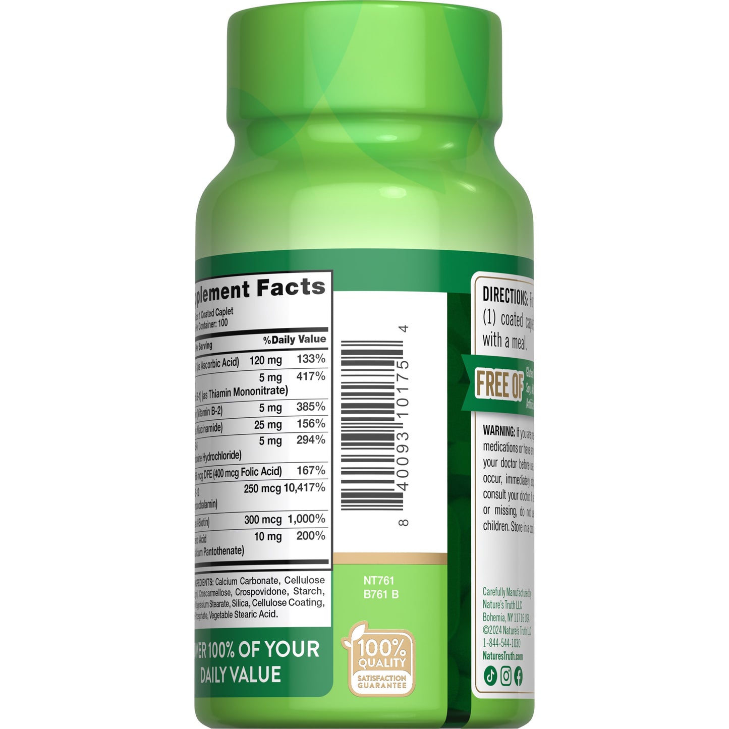 Nature's Truth Complete B-Complex Plus Vitamin C Coated Caplets