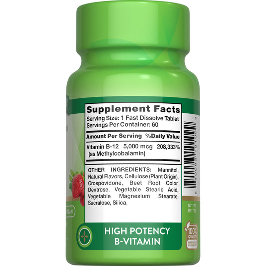 Nature's Truth Methylcobalamin B-12 5000 mcg Fast Dissolve Tablets - Berry Flavor