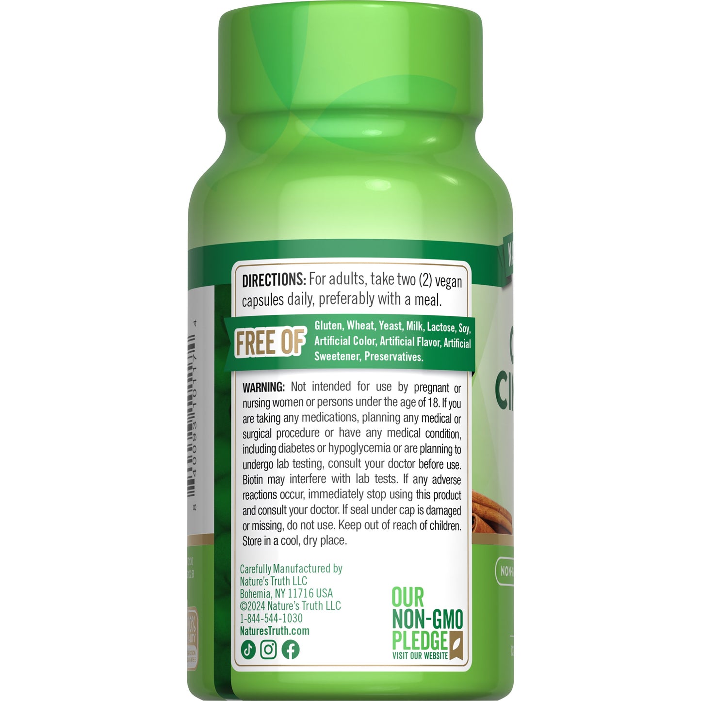 Nature's Truth Super Cinnamon 1500 mg Quick Release Capsules