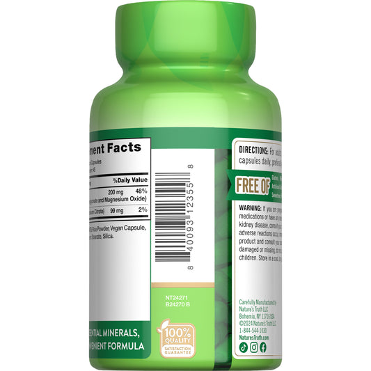 Nature's Truth Potassium Citrate + Magnesium Capsules