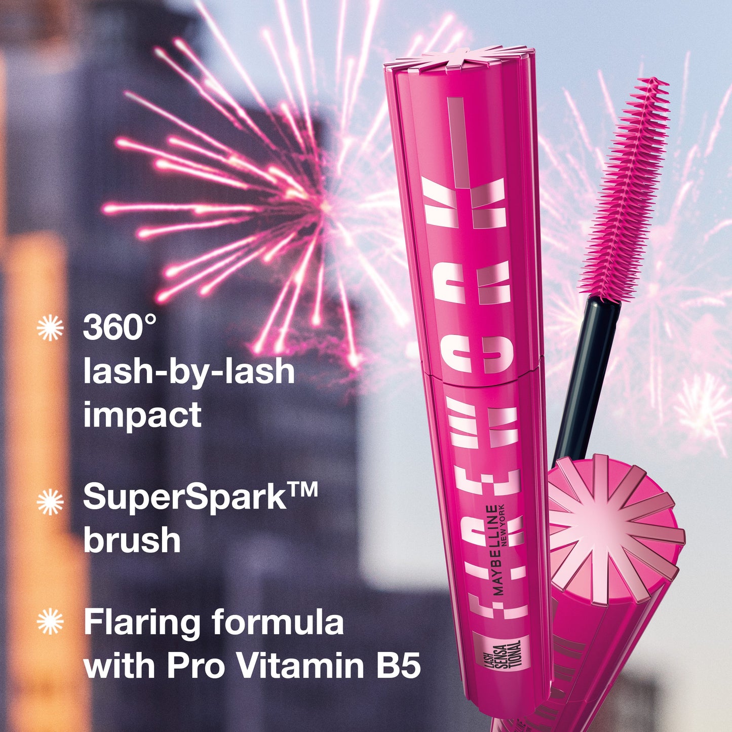 Maybelline Lash Sensational Firework Waterproof Mascara - Very Black