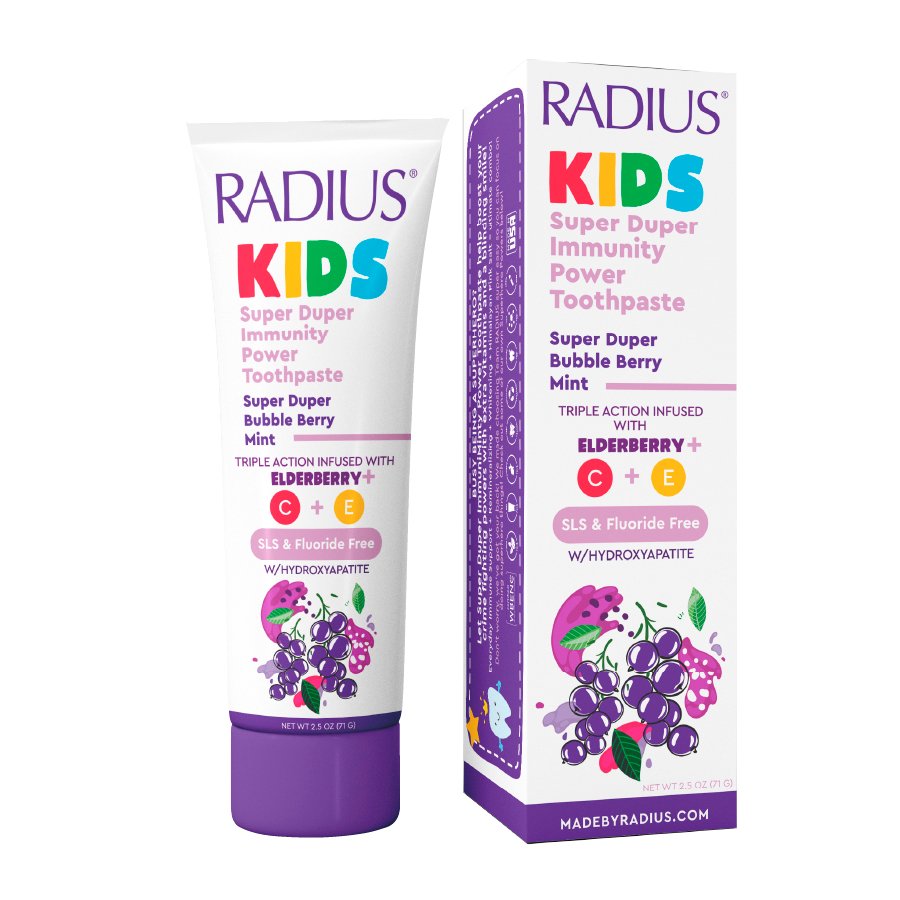 Radius Kids Immunity Power Toothpaste - Super Duper Bubble Berry Mint